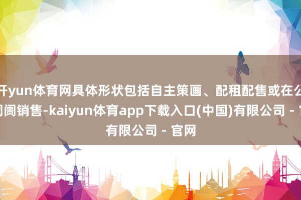 开yun体育网具体形状包括自主策画、配租配售或在公开阛阓销售-kaiyun体育app下载入口(中国)有限公司 - 官网